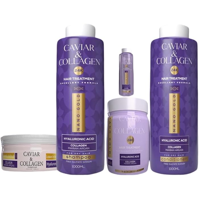 La Reina caviar & collagen hair treatment set of 5